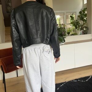 Soft vegan leather jacket- size small